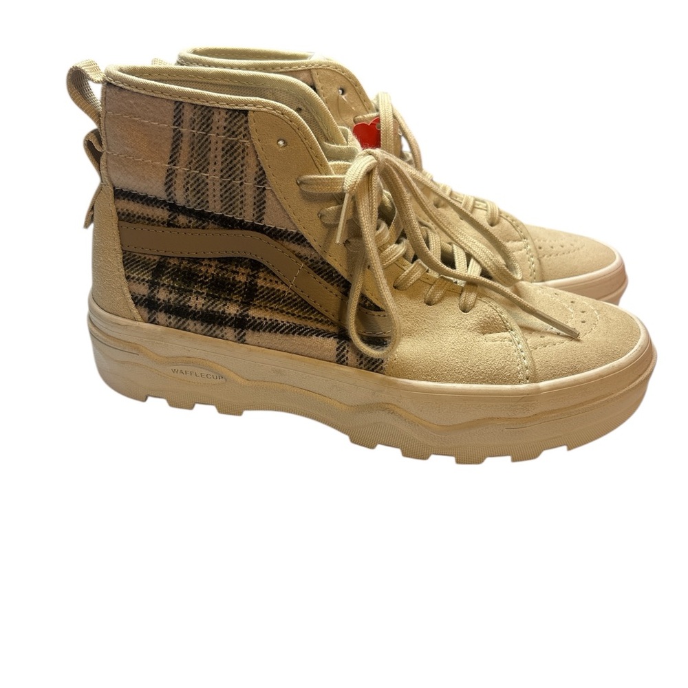VANS Sentry Plaid Turtledove Ultra Cush Platform Shoes Women's Sz 7/Men’s 5.5